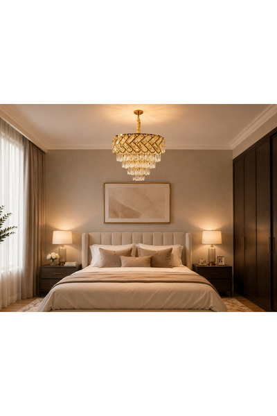 HOMSİ 40 cm kristal salon avizesi