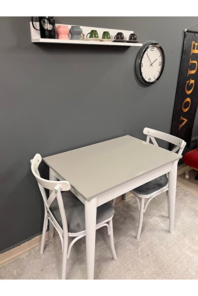 VOGUE TASARIM VE AKSESUAR 60x90 Mutfak Masası 2 Sandalyeli Takım | Küçük Yeme...