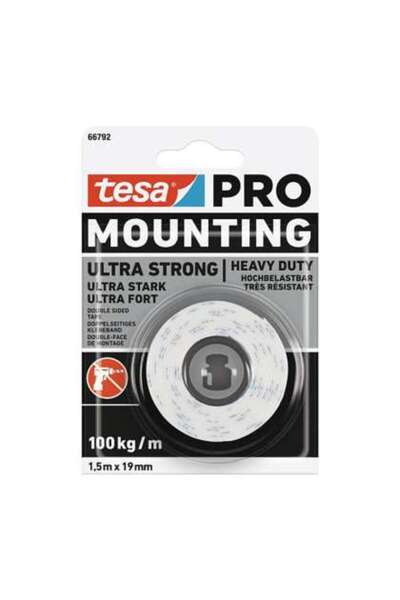 Tesa Bandă Dubluadeziva Fixare Ultra Extrema 19mm / 1.5m