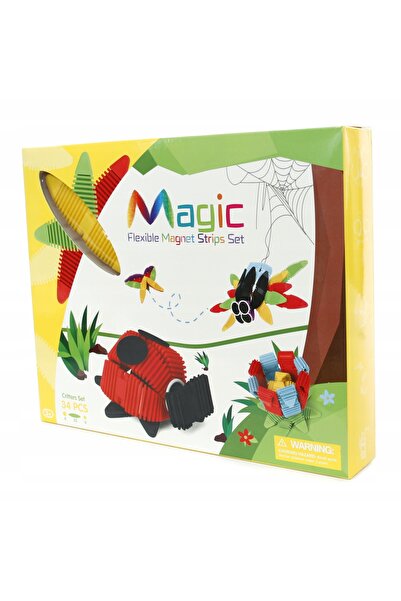 Midex Puzzle 3D cu blocuri magnetice elastice, 34 de piese.