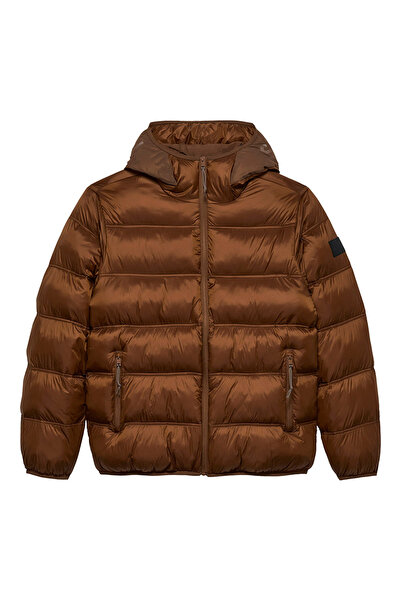 Tommy Hilfiger Jachetă geacă cu puf cu glugă și logo tonal pentru bărbați, mă...