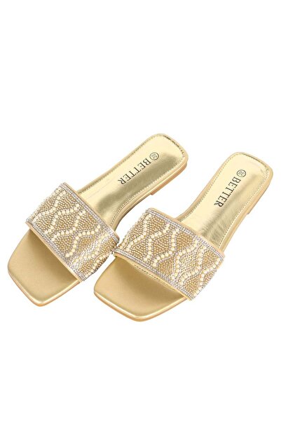 Better Deal Ladies Flat Sandal Gold