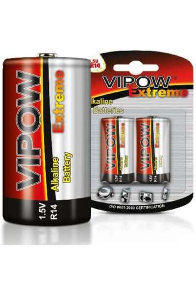 Vipow Baterie Super-alkalină 1.5V C-LR14 / Blister, 2 bucăți/set