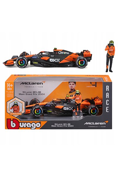 Bburago Junior BOLID F1 McLaren MCL38 FIGURKA LANDO NORRIS 1:24 MODEL BBURAGO...