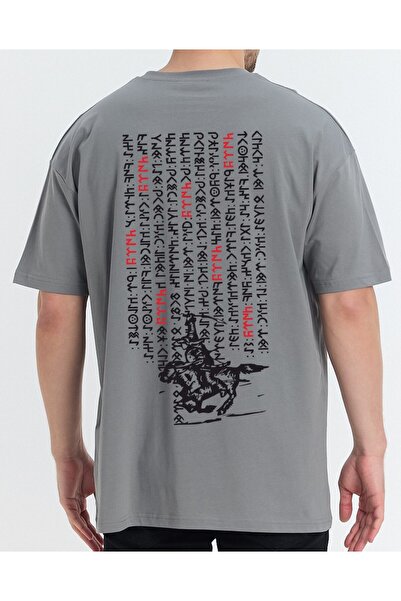 VEK Göktürk Letters Special Design T-Shirt Oversize Unisex 100% Cotton