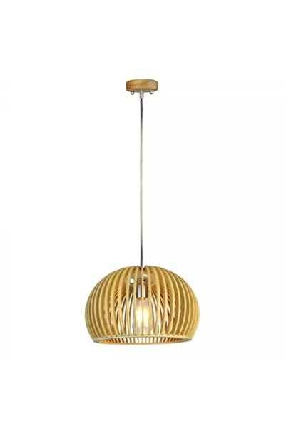 V-TAC Lustră suspendată din lemn pentru tavan, E27, 60W max, Ø33 x 22 cm