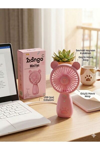pango 3 Kademeli Usb Şarjlı Lüx Mini Fan