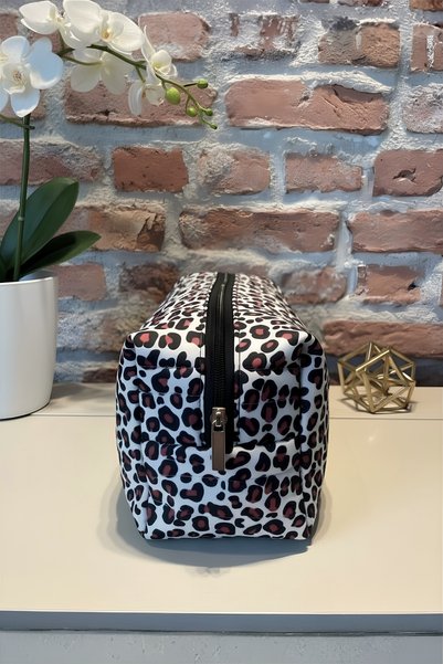 UBOMİ Tigy Leopard Patterned Travel and Personal Care Bag for Airwrap and All Hair Stylers - Large Size