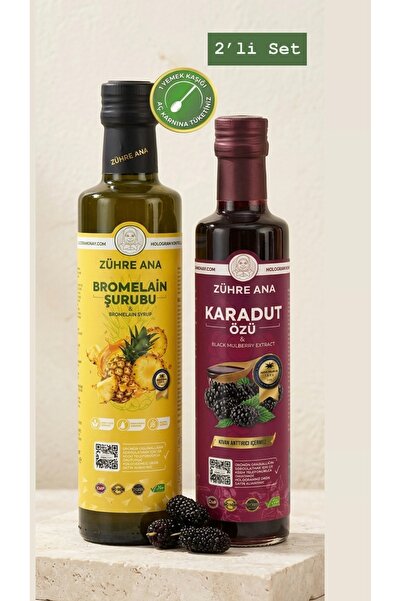 Beyşehir Mısır Çarşısı 2’li Set | Bromelain Şurubu & Karadut Özü