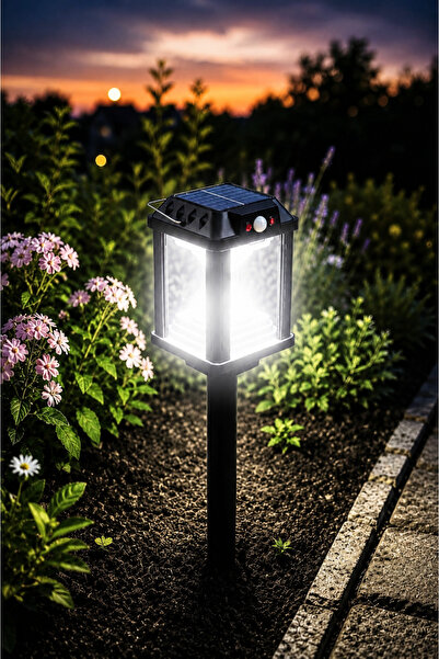 Kyrotech Dış Mekan Solar Bahçe Lambası 54 CM Kazıklı, Hareket Sensörlü Aplik ...