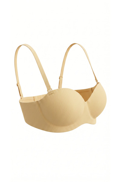 Wakabayashi Second Skin Bra |   Skin Color Seamless Underwire-Free Bra