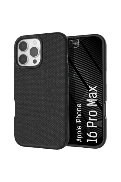 3MK Husă Fortis MagCase pentru iPhone 16 Pro Max, Negru, Compatibilă MagSafe