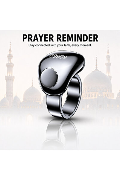 Baytix HOME 20-22mm Smart Digital Tasbih Ring Prayer Reminder Counter Ring, E...
