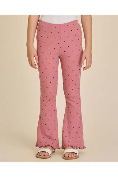 REDTAG Girls Pink Printed Leggings