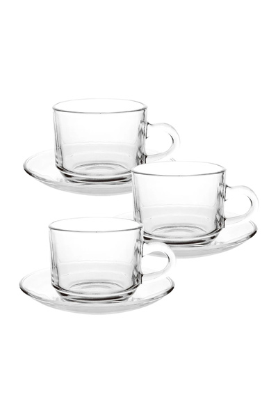 OCEAN By Styli Tea Saucer And Stack Tea Cup 6 Pcs Set
