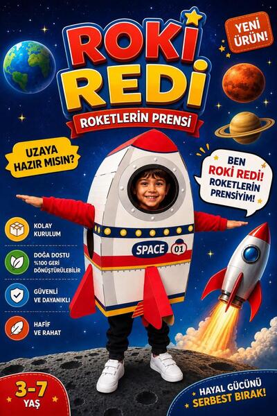 Kardinno Roki Redi edukativna igračka, kartonski kostim za nošenje, dječji ko...