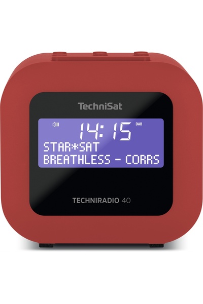 TECHNİSAT Radio cu ceas deșteptător TechniRadio 40 FM DAB+ USB Roșu