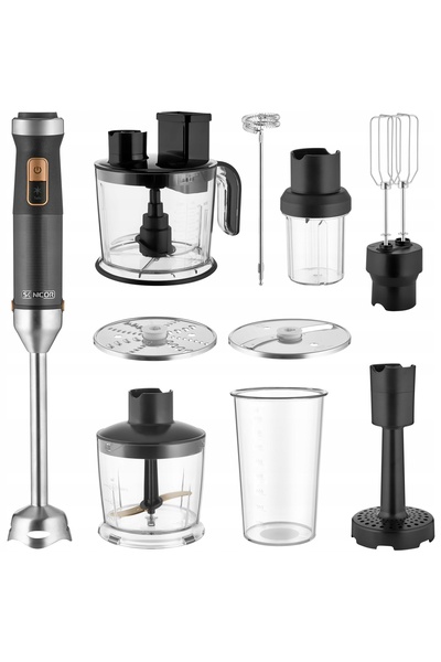 Sencor Blender de mână SHB 6552BK 1500W - Malakser - Tocător - Râșniță