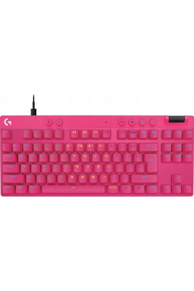 Kraft&dele Tastatură mecanică pentru computer Logitech Pro X TKL Rapid Roz