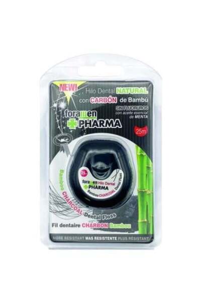 Foramen Farma Natural Bamboo Fiber and Activated Charcoal Dental Floss from F...