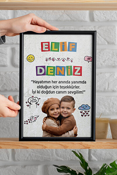 ÇELİKLER HEDİYE Kişiye Özel Çocukluk Fotoğraflı Çerçeve | İsim ve Mesajlı Fot...