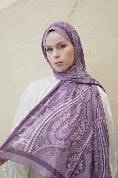 efdal şal eşarp Retro Elegance Pattern Premium Tencel Shawl