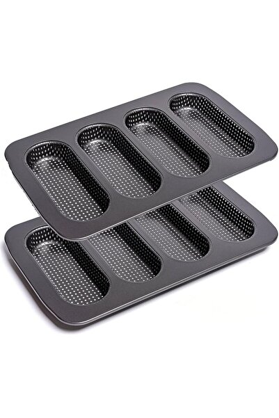 The Bros Perforated Carbon Steel Hot Dog Bun Baking Pans