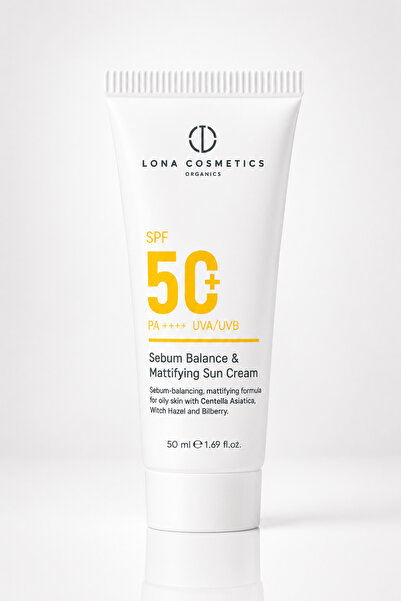 Lona Cosmetics Yağlı ve Karma Ciltler İçin Matlaştırıcı SPF 50 Güneş Kremi 50 ml