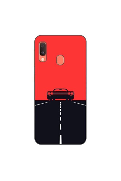 OEM Case compatible with Samsung Galaxy A20e Silicone Gel Tpu Model Red Sky M...