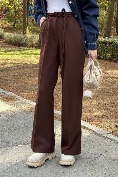 lamelif Cord Detailed Trousers Bitter Brown