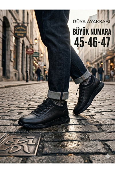 Rüya Ayakkabı أحذية جلدية كلاسيكية للرجال مقاس كبير (45-46-47)