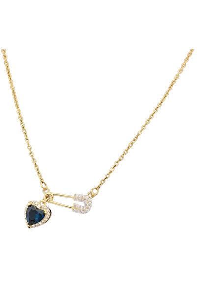 Black Season Luxury Pink Zircon Heart Pendant Necklace
