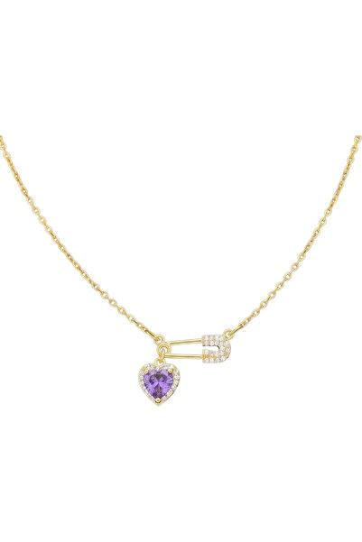 Black Season Luxury Pink Zircon Heart Pendant Necklace