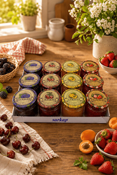 Sarkap Home 12'li Jams Seri Kavanoz Seti