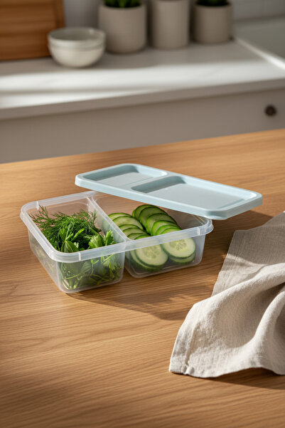 YAZICI 2 Compartment Storage Container 850 ml |   Breakfast and Food Storage ...