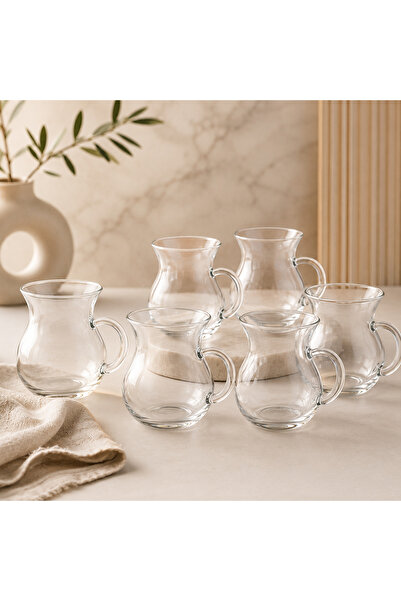 Kitchen Line KeyfiAla Isıya Dayanıklı Borosilikat Cam Çay Bardağı– Şeffaf Kul...