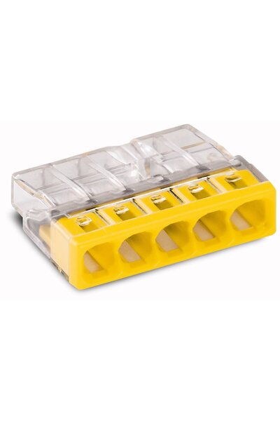 WAGO Conector compact cu 5 fire transparent/galben (2273-205)