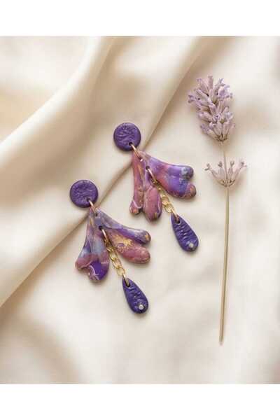 Dodemert Home Pavlonya Damla Purple Dreams Series Polymer Clay & Epoxy Handma...