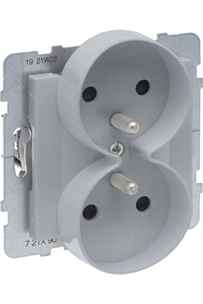 Legrand SUNO 2x2P+ Priză dublă cu borne automate albe 16A 250V cu obturator 7...