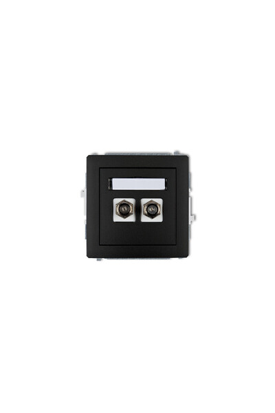 KARLIK Carlik Antenă Soclu Deco Dublu Tip F Negru mat (12DGF-2)