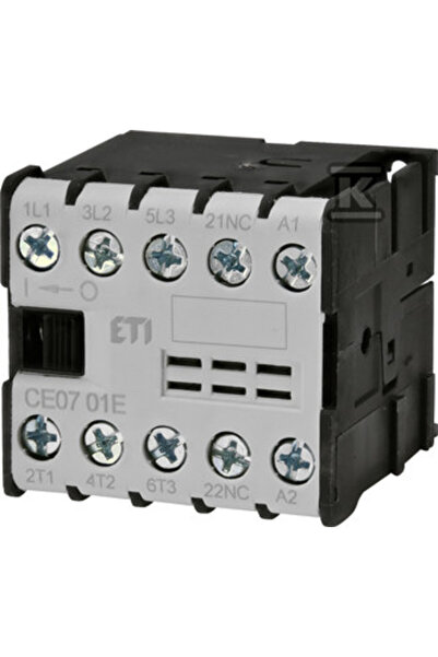 ETI Polam Contactor miniatural 16A 3P 24V AC 0Z 1R CE07.01-24V-50/60Hz 004641010