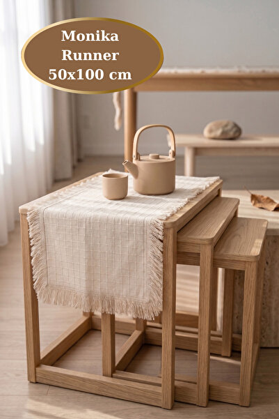 Joyrose Monika |   Vintage Tasseled 100% Cotton Raw Buldan Cloth Runner 50X10...