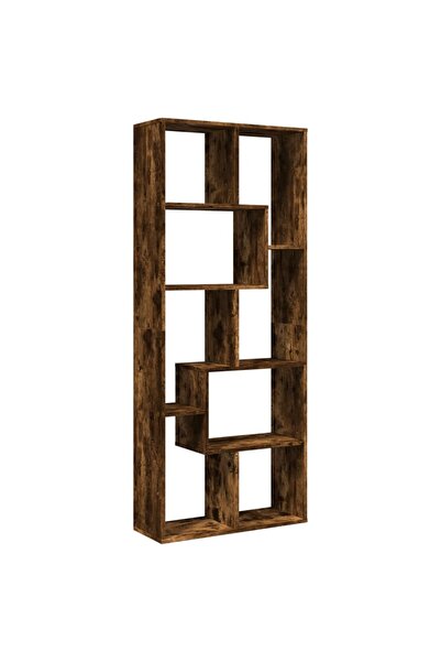 vidaxl Bibliotecă/separator cameră stejar fumuriu 67x25x161,5 cm lemn