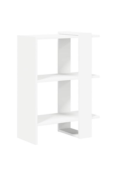 vidaxl Raft pentru cărți Alb 52 x 25 x 71,5 cm Lemn compozit