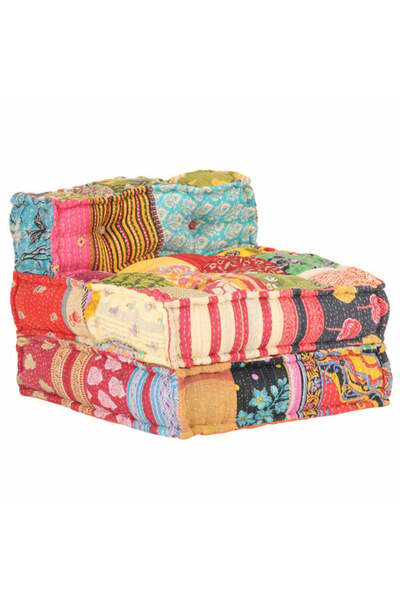 vidaxl Fotoliu puf modular, model patchwork, material textil