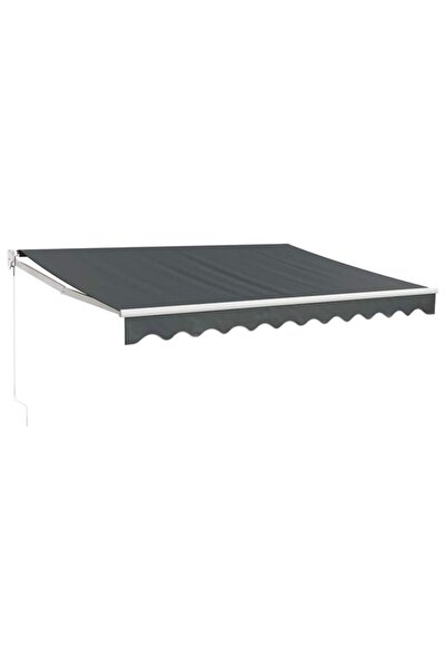 vidaxl Copertină retractabilă, antracit, 3,5 x 2,5 m, textil și aluminiu