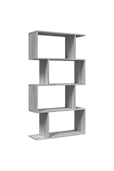 vidaxl Bibliotecă/separator 4 niveluri sonoma gri 70x24x129cm lemn