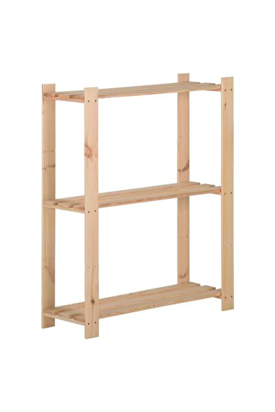 vidaxl Raft de depozitare cu 3 niveluri, 60 x 28.5 x 90 cm, lemn masiv de pin