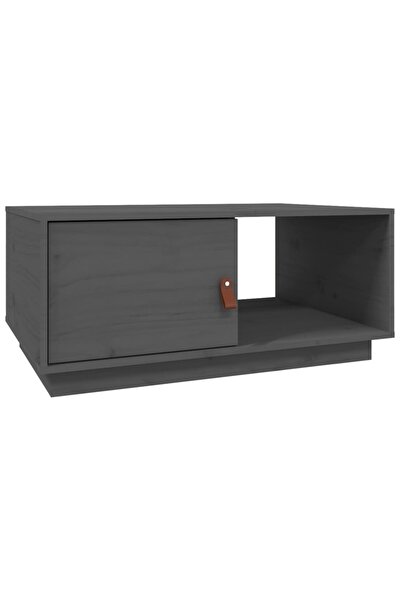 vidaxl Măsuță de cafea, gri, 80x50x35,5 cm, lemn masiv de pin