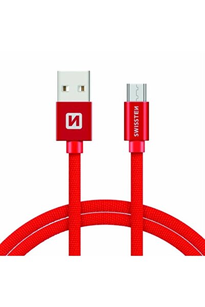 SWISSTEN Καλώδιο USB/Micro USB 1.2μ Κόκκινο (71522206)